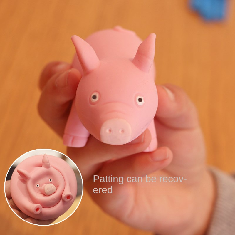 Pooping Pig Novelty Keychain - Sensory, Stress, Fidget Toy Piggy