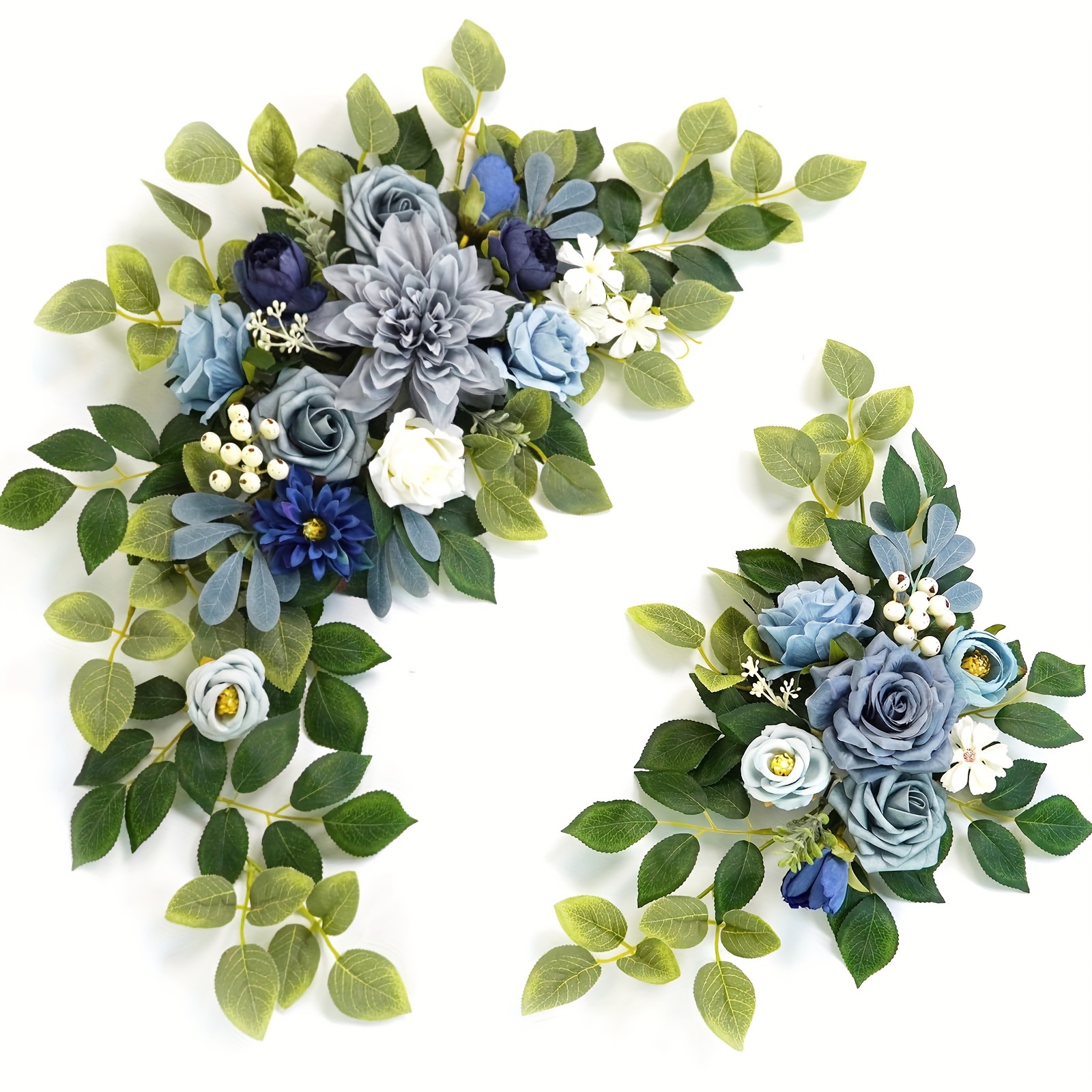 Artificial Flowers Ash Blue Flower Combination - Temu