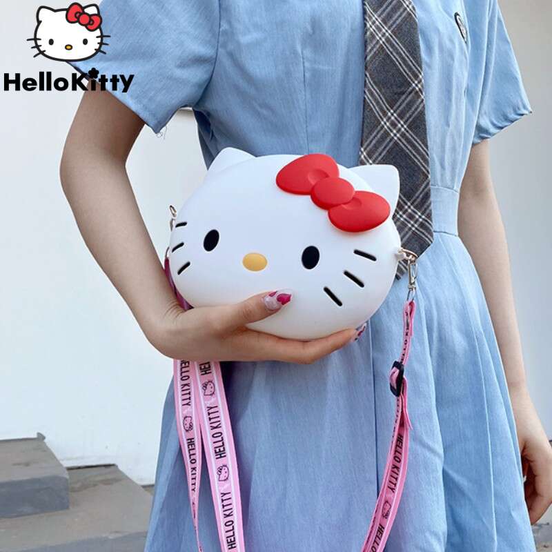 Hello Kitty Mesh Bag, Kawaii Lightweight Versatile Handbag, Girls Cute  Christmas Gift Bag - Temu