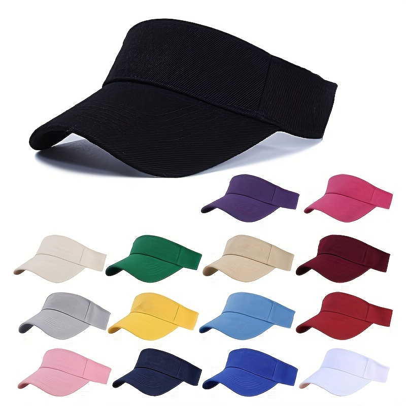 Gorro De Sol Para Hombres, Sombrero De Protección Solar De Color Sólido Con  Protección Para El