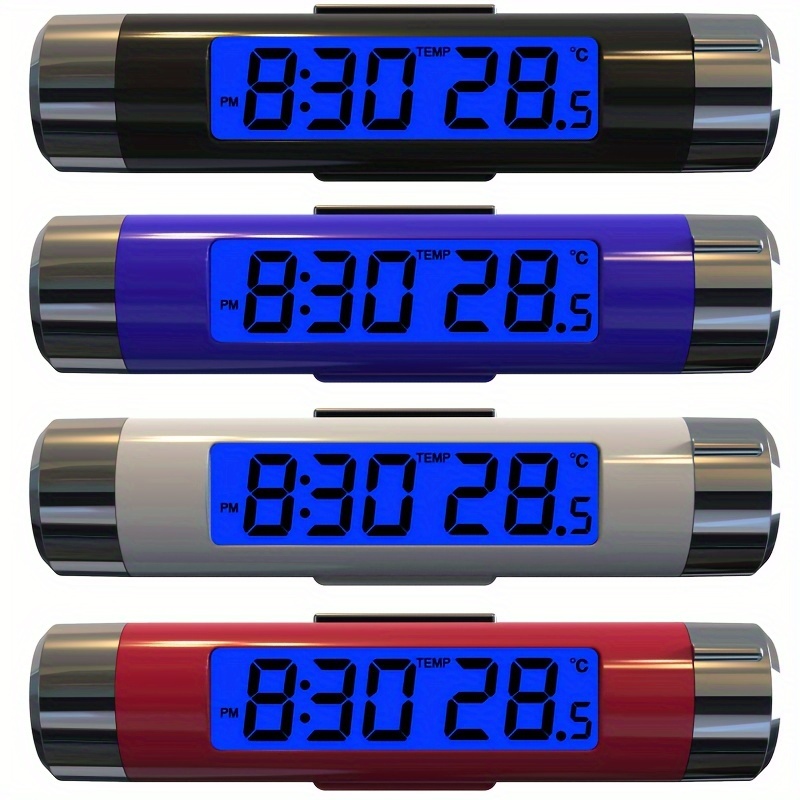 MulanimoCar Automobile Digital Clock Mini Auto Watch Automotive Month Date  Backlight Decoration Ornament 