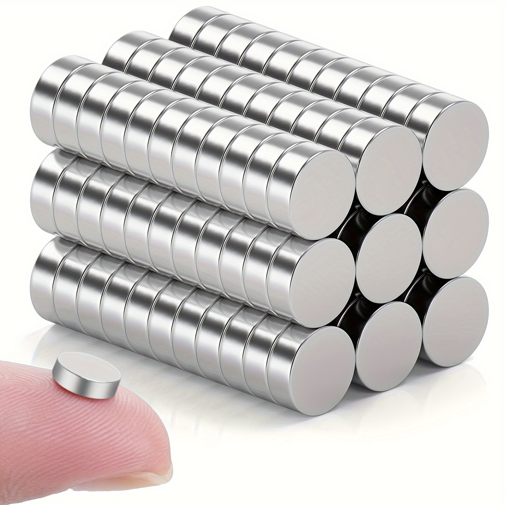 100pcs Small Magnets,Round for Refrigerator , Cylinder, Fridge , Office ,  Whiteboard , Durable Little Miniature Tiny Mini for Crafts