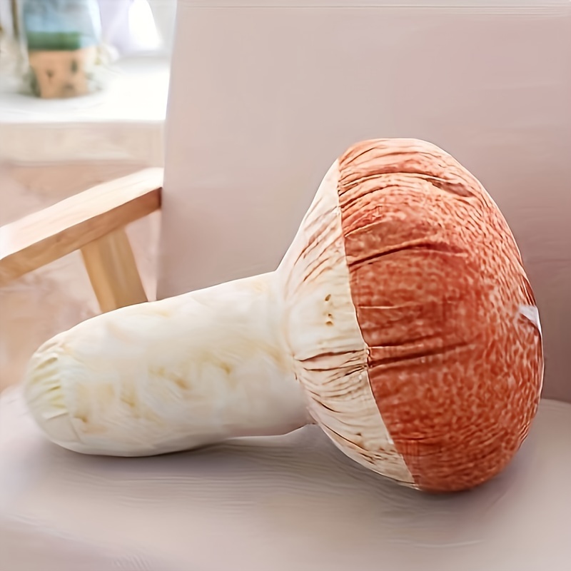 3d Mushroom Throw Pillows Funny Food Pillow Plush Toys - Temu