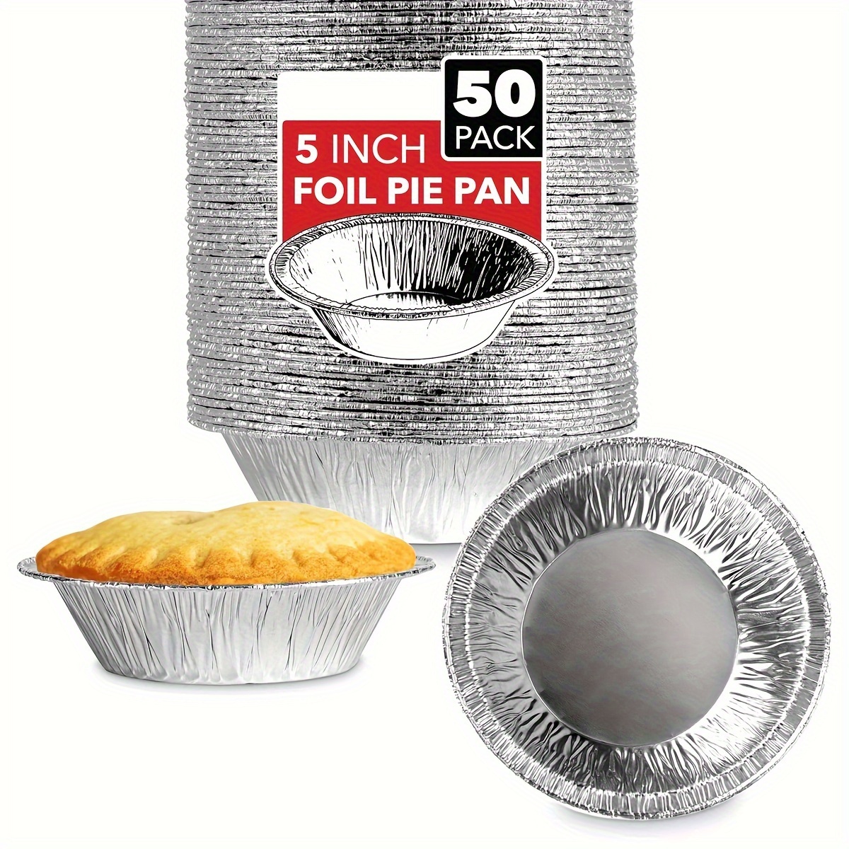 Aluminum Pie Pans Round Foil Baking Tins For Deliciouspies, A Crispy  Piecrust, Or Delectabletart,quiche, Flan Or - Temu