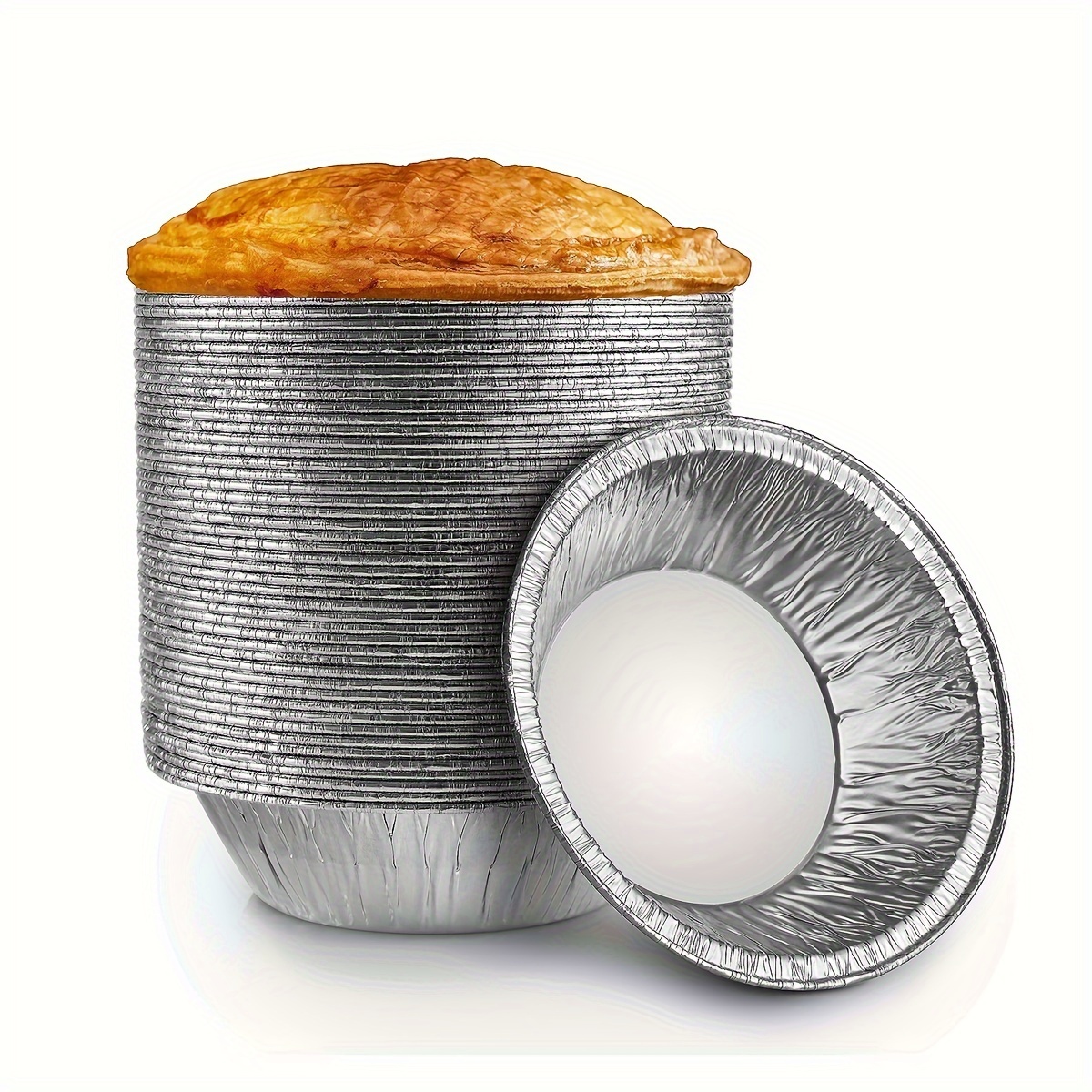 Aluminum Pie Pans Round Foil Baking Tins For Deliciouspies, A Crispy  Piecrust, Or Delectabletart,quiche, Flan Or - Temu