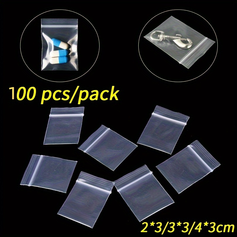 100pcs, Self-Adhesive Mini Ziplock Bags for Candy, Cookies, and Chocolate -  Small Plastic Zipper Bag Packaging for Baking and Parties