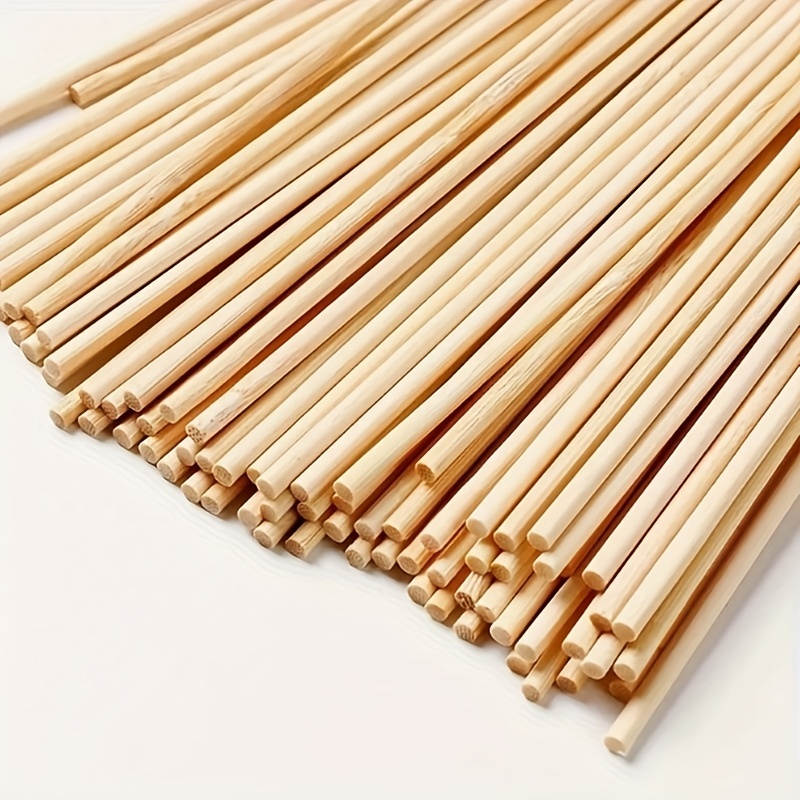  Wooden Dowel Rods Wood Dowels, 25PCS 3/8 x 12 Round Natural  Bamboo Sticks for Crafts, Macrame Dowel, Unfinished Hard Wood Sticks for  Crafting, Wedding Ribbon Wands, Pennant, Arts and DIYers
