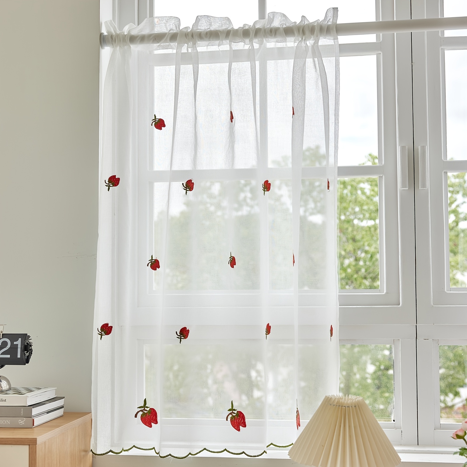 Cortinas para ventana de cocina, 83.9 in de largo, hojas de follaje retro  con ojales, cortina de ventana de 93.7 x 83.9 in