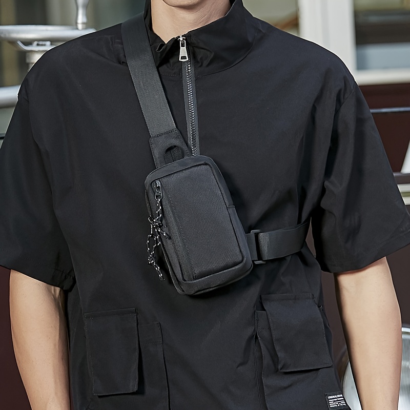 Men's Square Waterproof Shoulder Bag Messenger Bag Triangle Pattern Chest  Bag Multifunctional Sling Bag For Outdoor Sports Travel Work Commute - Temu  Romania