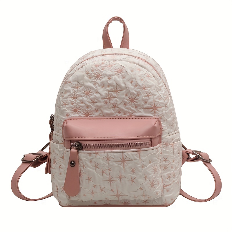 Fashion GD Flower Printing Faux Leather Women's Rucksack Purse Daypack For  Girl Shopping Backpack, Fashion Backpacks