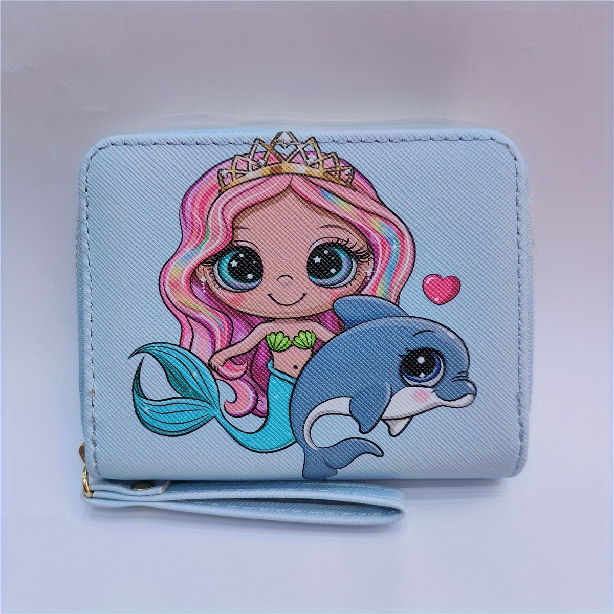 Fashion Pouch Cute Cartoons Small Short Wallets Card Holder Coin Purse  Money Bag PINK