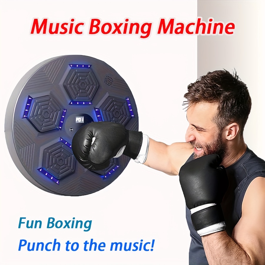  Música electrónica de boxeo blanco de pared, máquina de boxeo  objetivo de reacción de boxeo, objetivo de boxeo de música, reacción de  ojos y mano de velocidad y equipo de boxeo