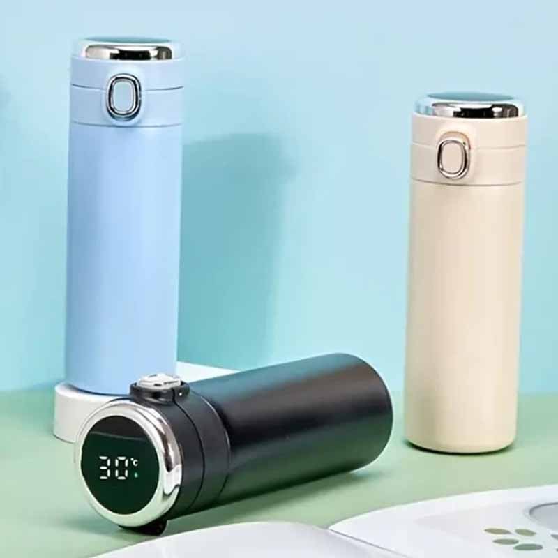 Retro Tea Infuser Thermos Smart Water Bottle Vacuum Temperature Display  Tumbler