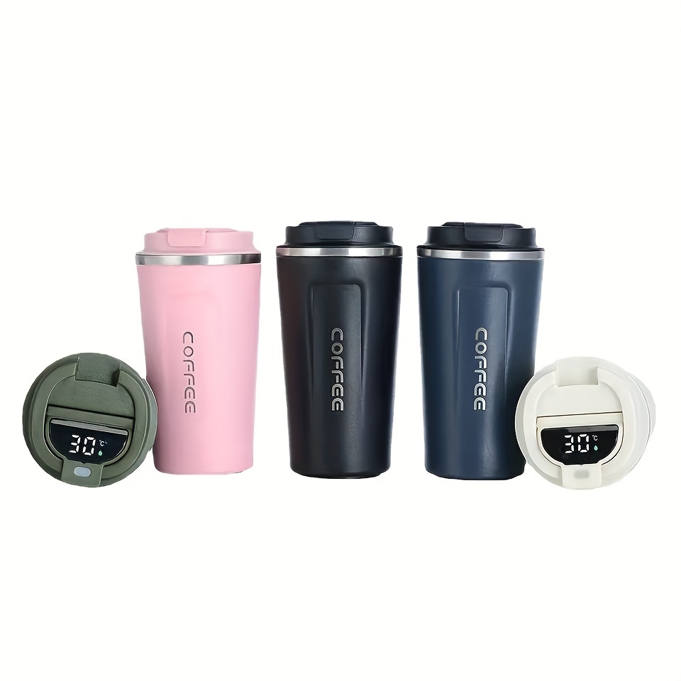 Coffee Thermos with Temperature Display,Insulated Coffee Mug,Coffee  bottle,Tea Infuser Bottle,Smart Sports Water Bottle with LED Temperature  Display