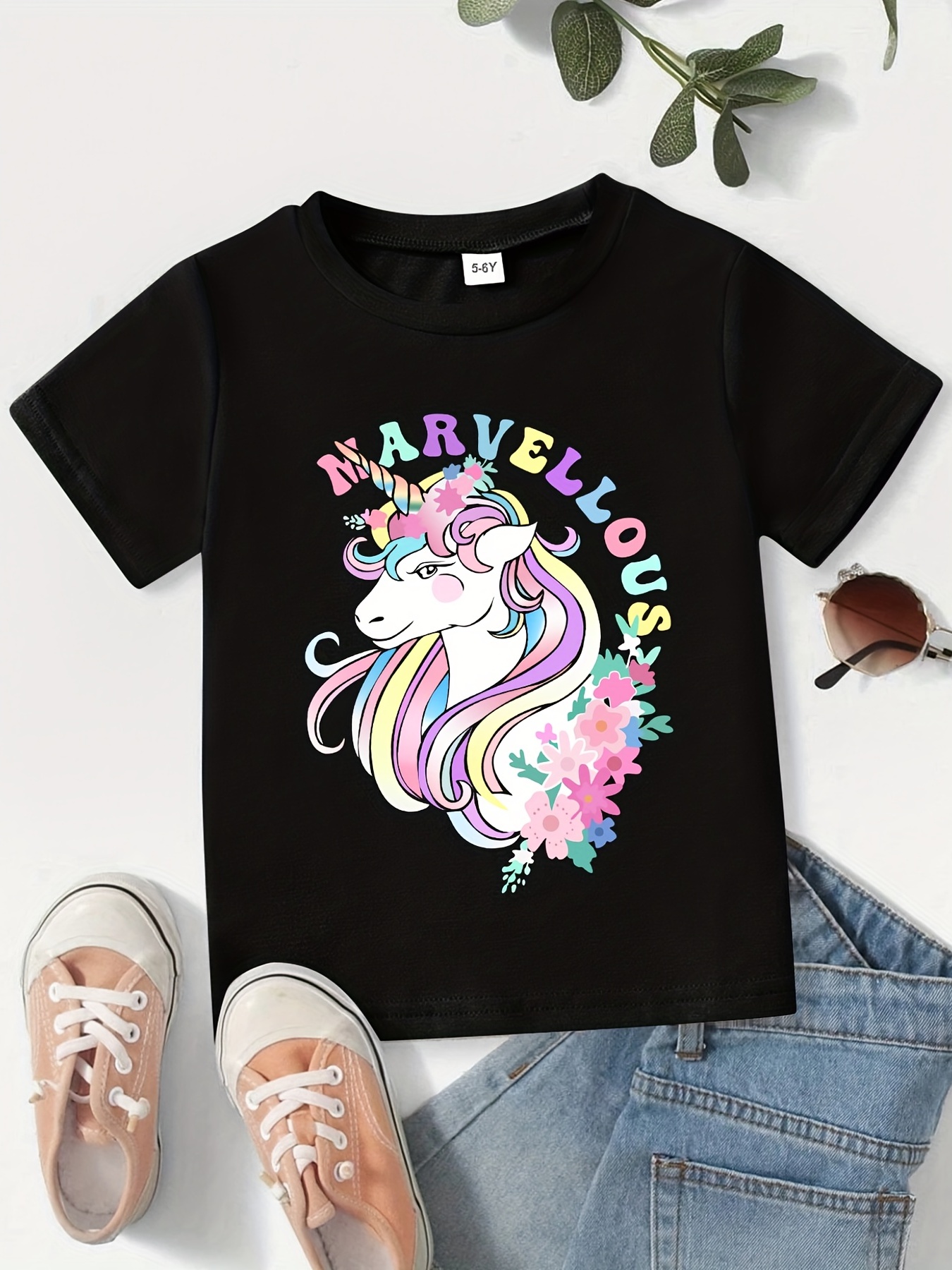 Camiseta para niña unicornio - Ostu