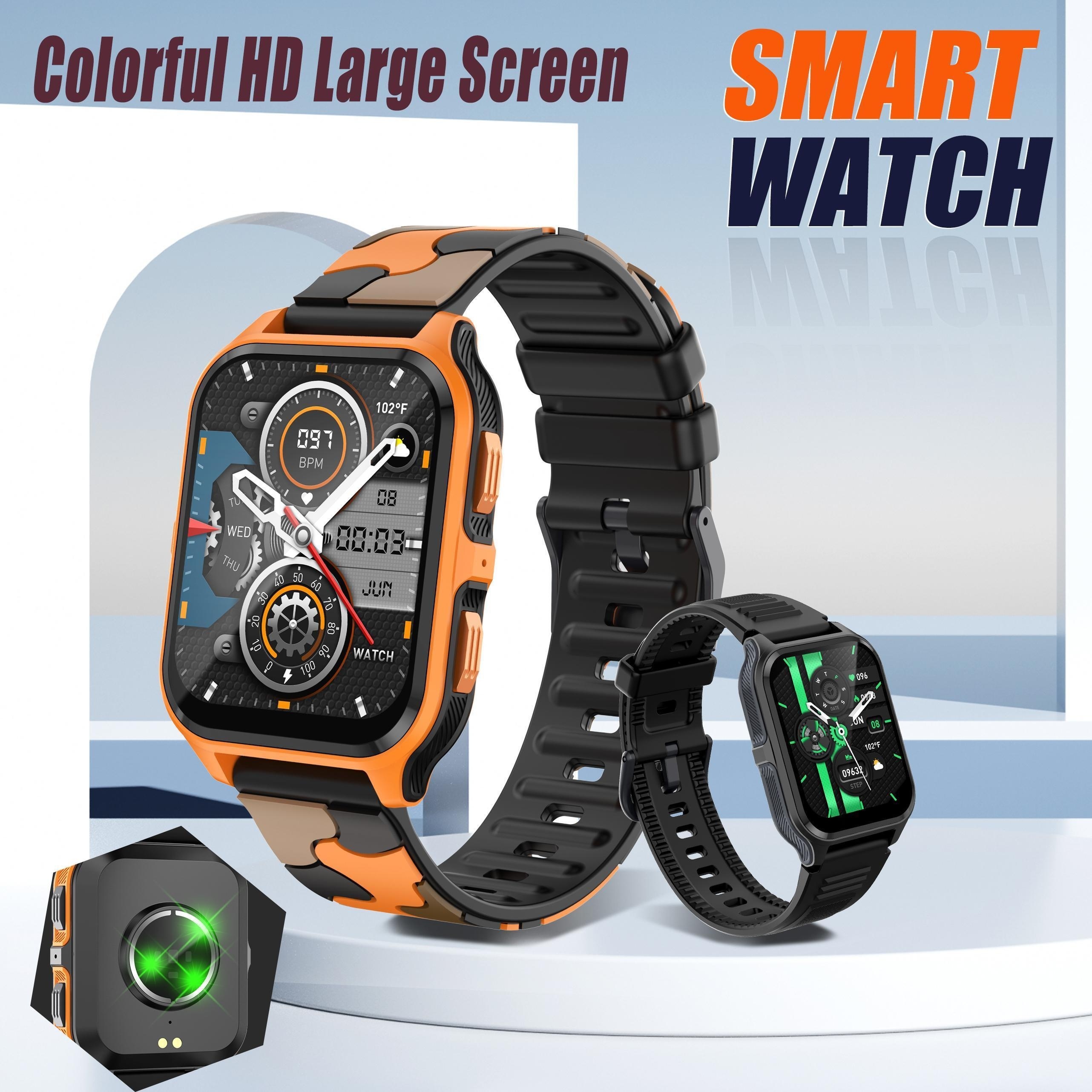 Relojes inteligentes para hombre, respuesta de llamadas Bluetooth, IP67,  impermeable, para fitness, deportes al aire libre, monitor de reloj  inteligente GPS militar para Android iOS iPhone con pantalla IPS de 1.85  pulgadas, presión arterial de  