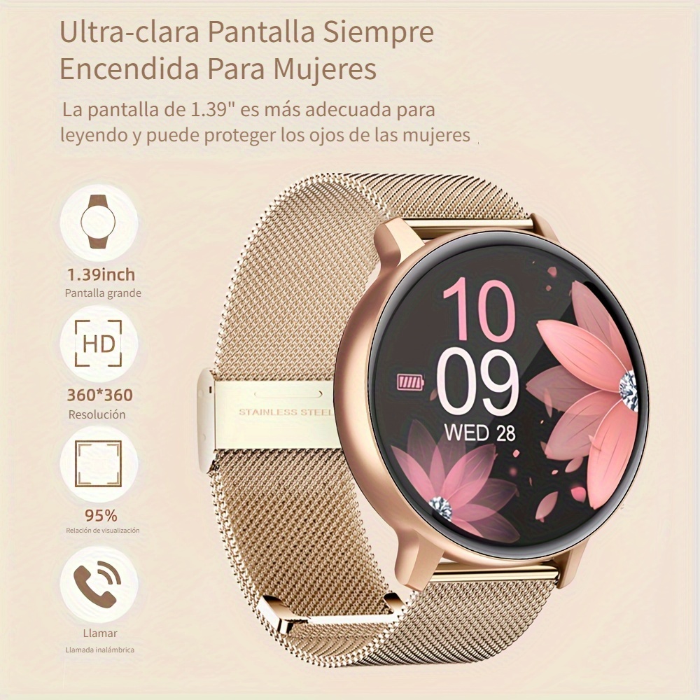 Reloj Inteligente Mujer Reloj Inteligente Amoled 1 3 '' - Temu Mexico