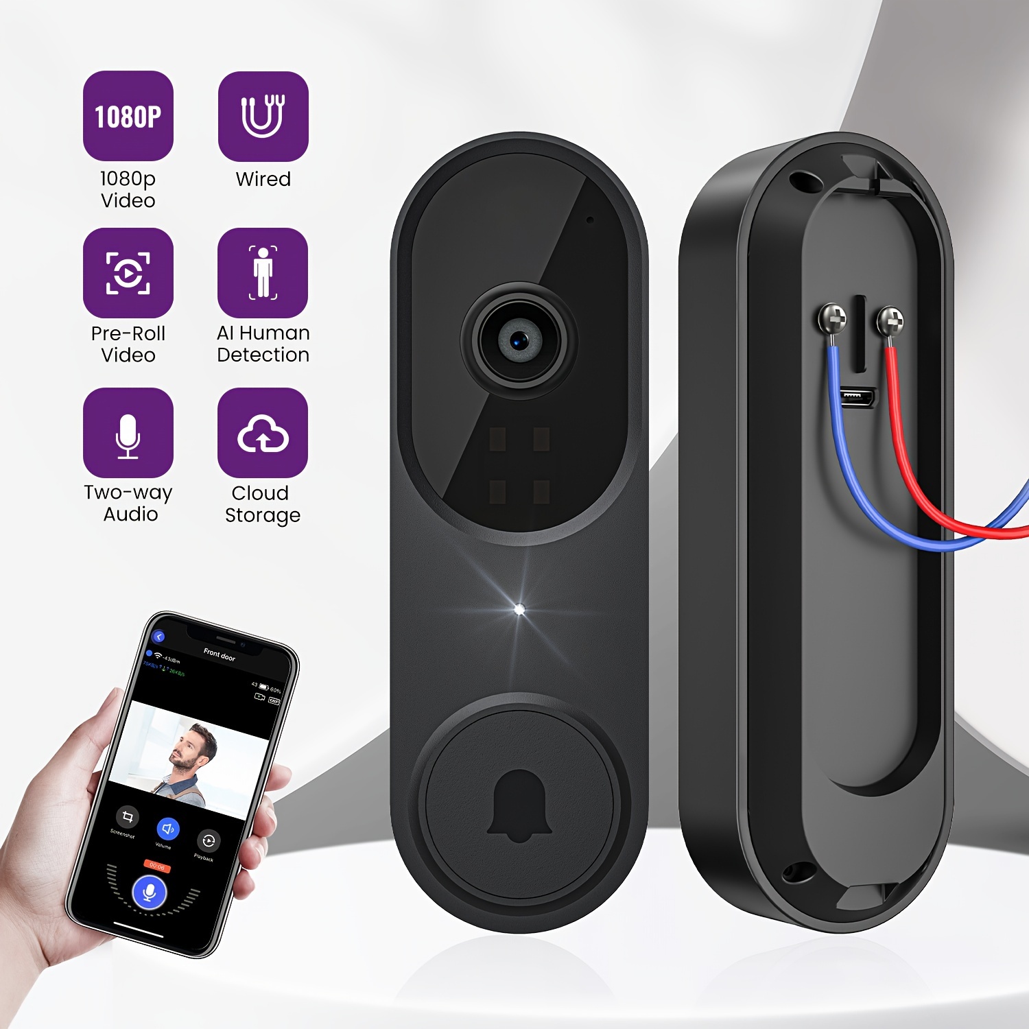 Home Wireless Doorbell, 433mhz Welcome Friend Smart Doorbell, 150 Meters  Long Distance, 38 Songs, 3 Level Volumes, Door Chimes - Temu United Arab  Emirates