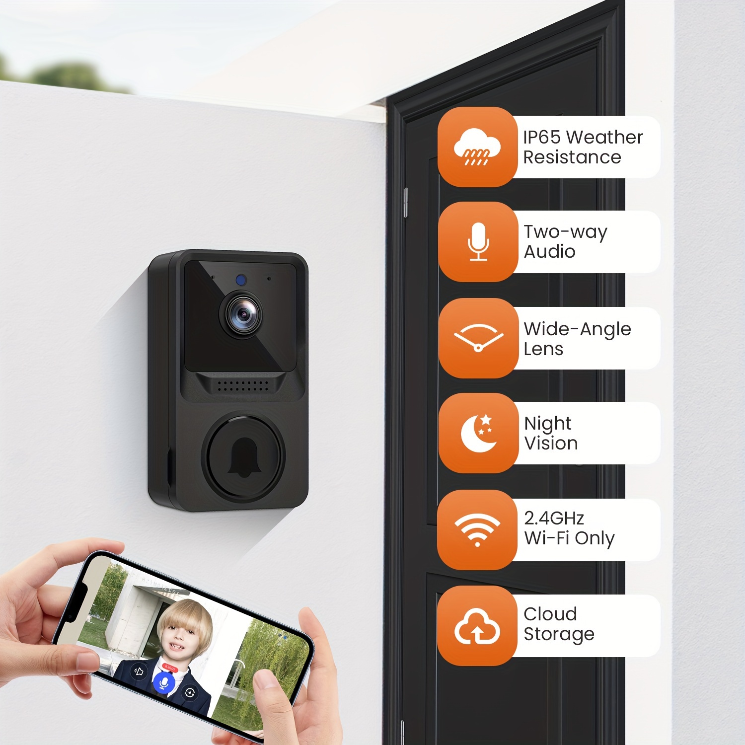 Wireless battery video doorbell hot sale manual