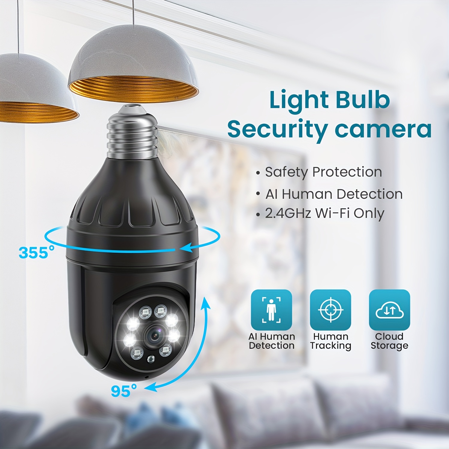 Light Bulb Security Camera Wifi - Temu