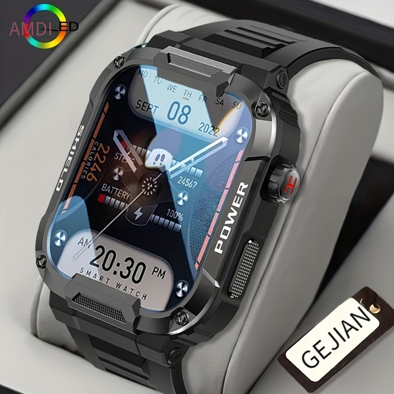 Xiaomi-reloj inteligente militar resistente para hombre, accesorio de  pulsera resistente al agua Ip68 con llamadas, Bluetooth y voz ia de 1,85  pulgadas para Android e IOS - AliExpress