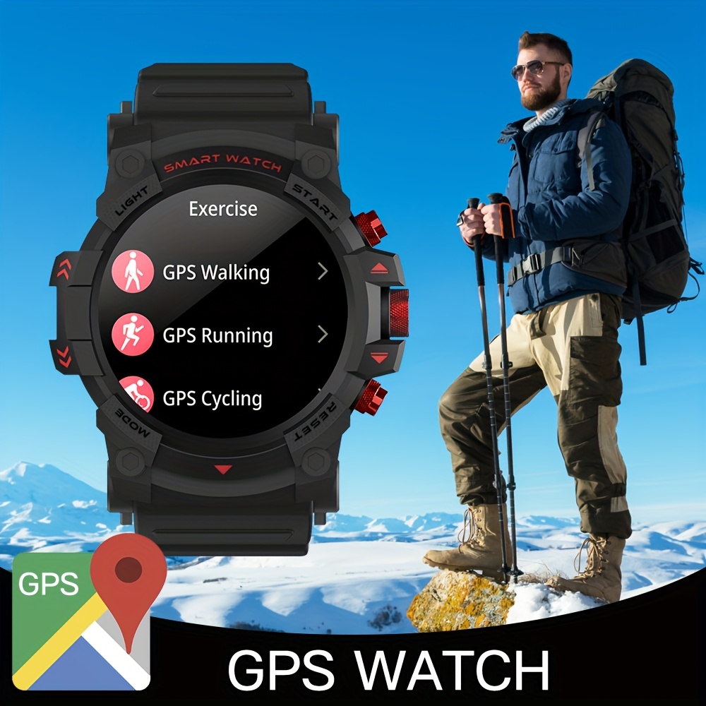 New Gps Smart Watch Outdoor Fitness Sports Watches Men Waterproof Smartwatch  - Jewelry & Accessories - Temu Belgium