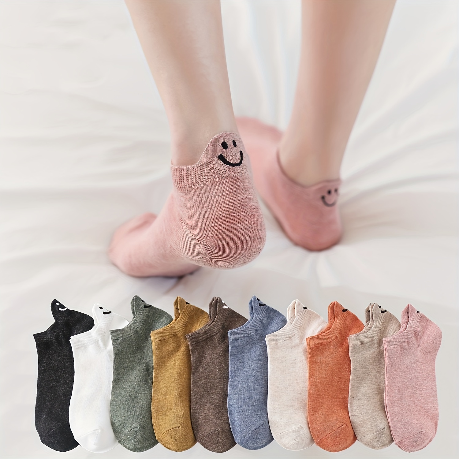 Candy Color Short Socks Women Cotton Non-slip Stokin Cute Sweet Female  Casual Ankle Socks Ins Fashion Korean Plain Low Top Socks