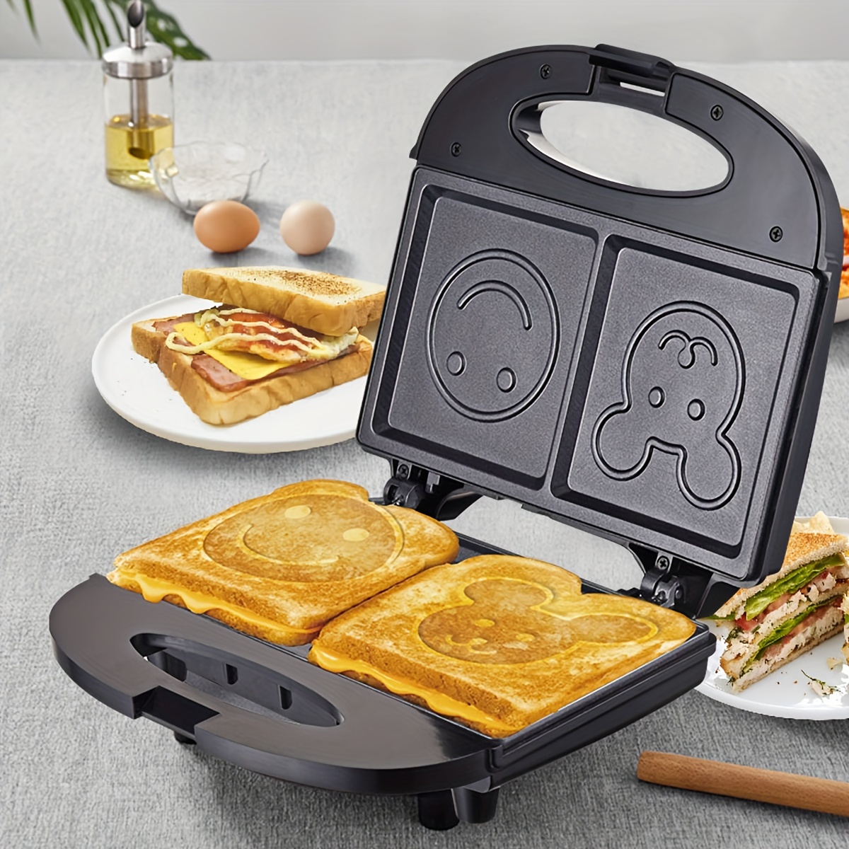 WALFOS – Mini gaufrier électrique, Machine à gaufres Sandwich, moule à  gâteau aux œufs, petit déjeuner, poêle à four, prise US/EU/UK, Gadgets de  cuisine