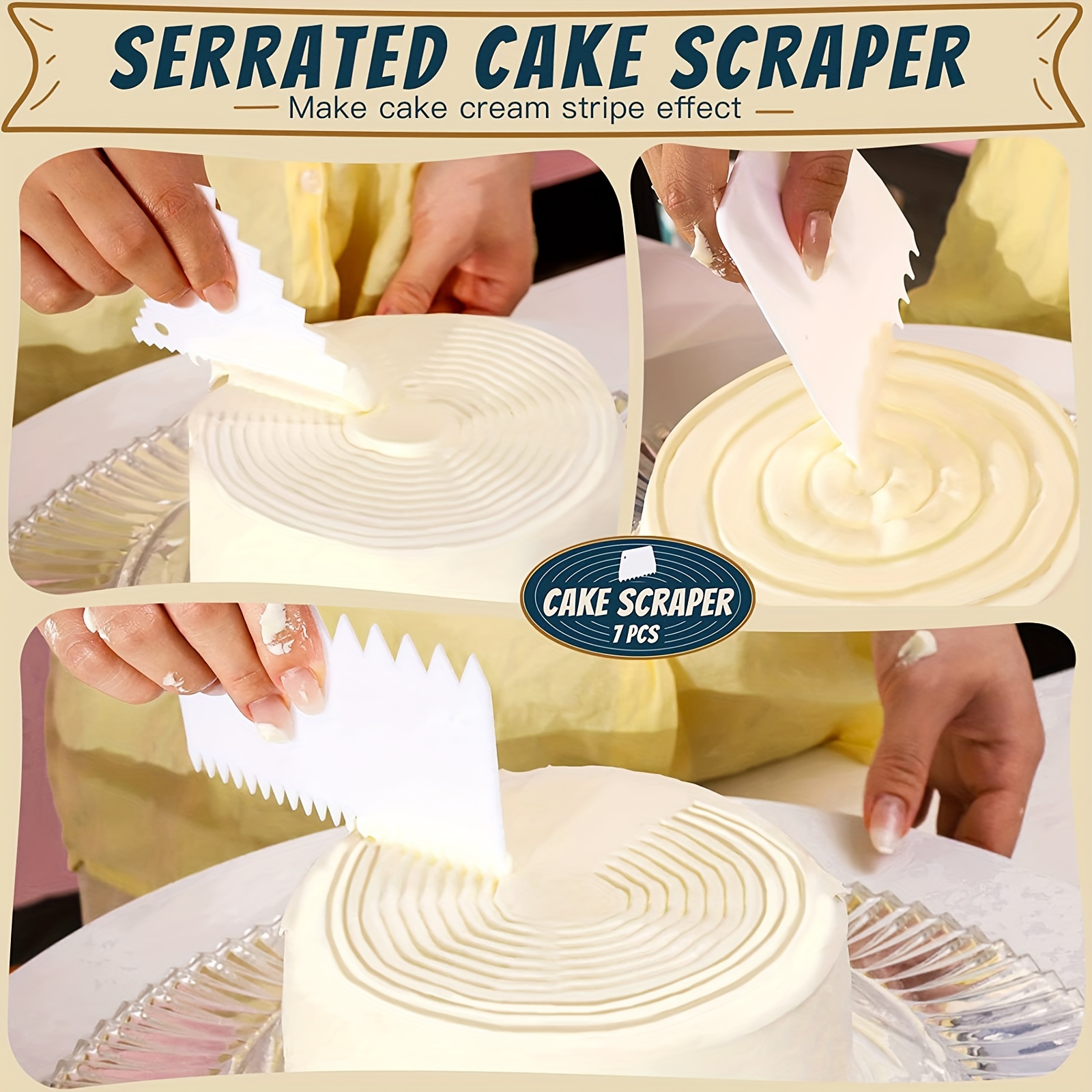 Curved Cream Scraper Diy Pastry Cutter Fondant Dough Scraper - Temu