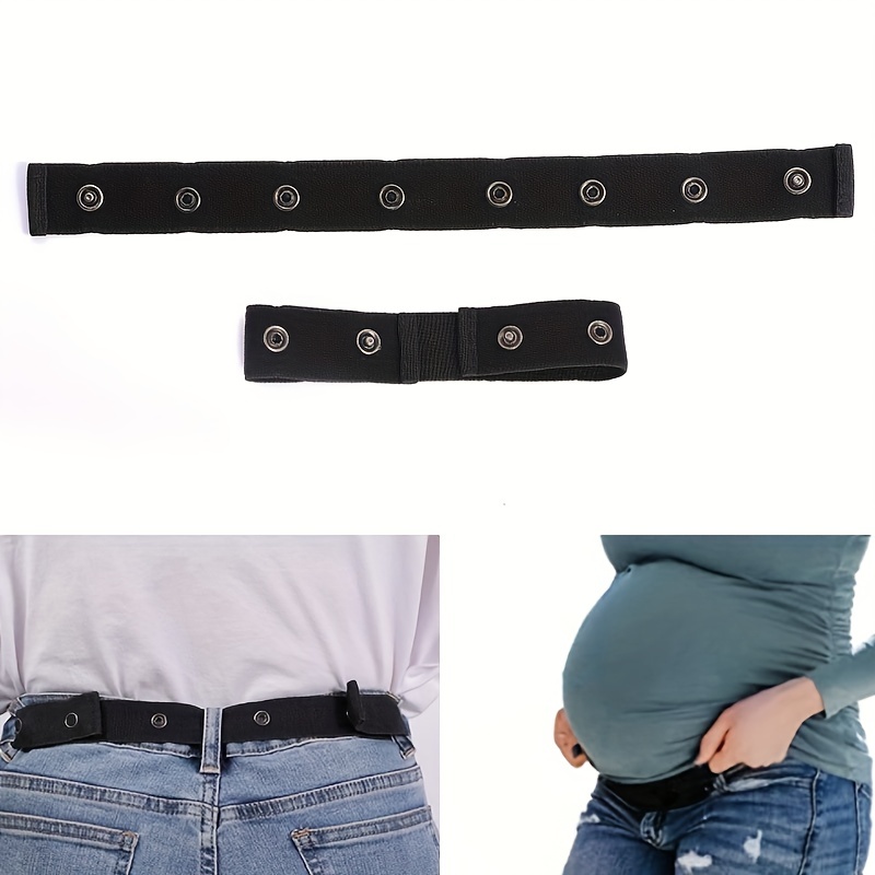 3 Pcs Adjustable Elastic Maternity Belt Waist Extender Maternity Sewing  Accessories Trousers For Women