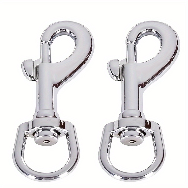 Swivel Snap Hooks Heavy Duty Trigger Clip - 2Pcs Leash Hook Lanyard Clips  Nickel