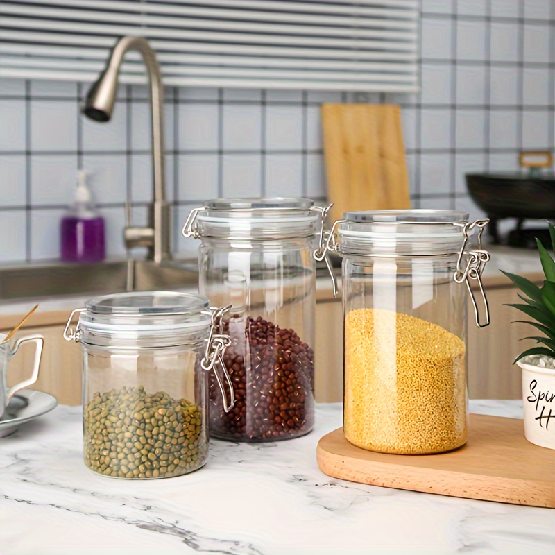 4pcs 10oz Glass Jar Food Storage Jar With Lid High Borosilicate Glass Jar  Leak Proof Wide Mouth Spice Jar Food Grain Containers Kitchen Gadgets  Kitchen Accessories - Home & Kitchen - Temu