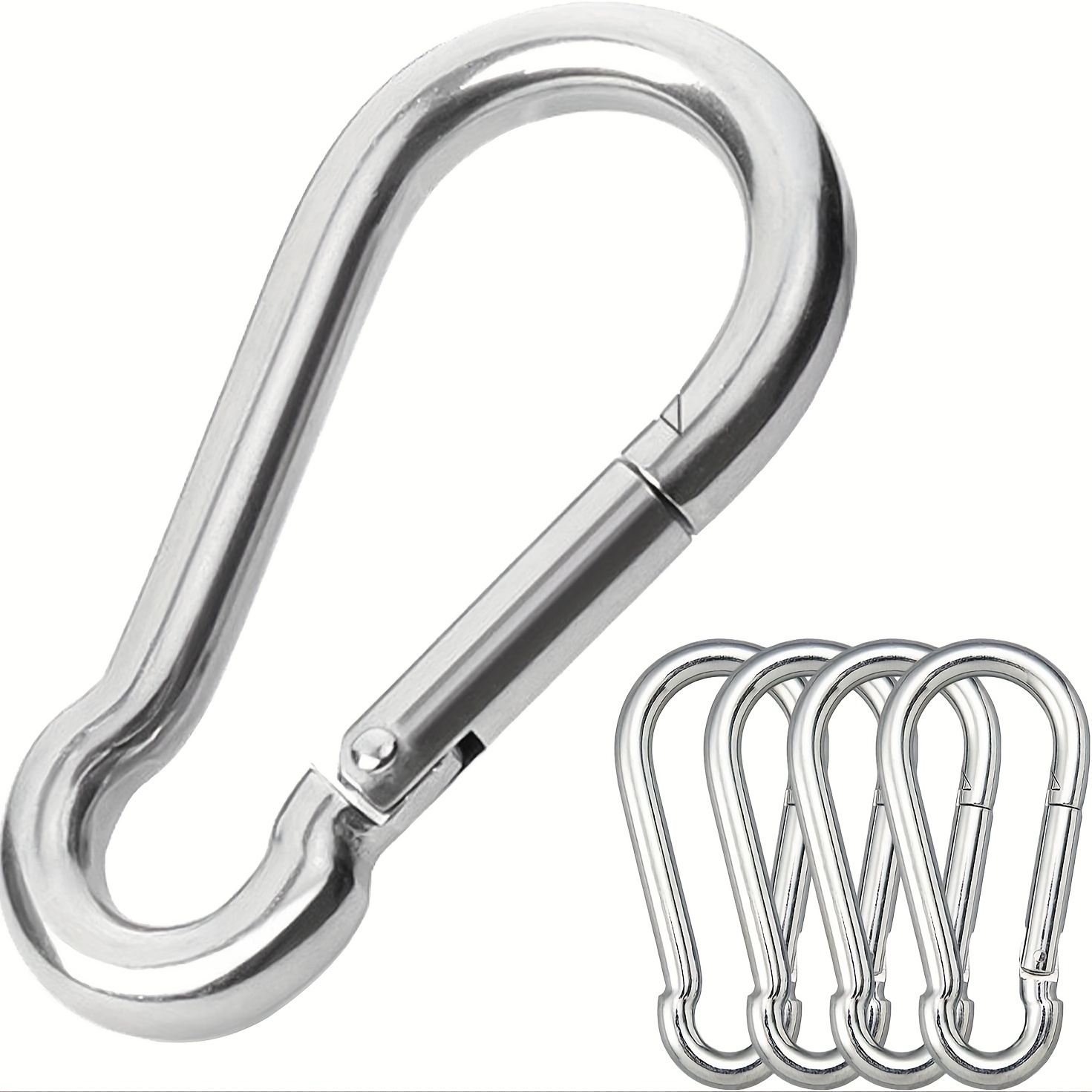 6pcs Q-shaped Spring Snap Hook Set With European Locking Mechanism