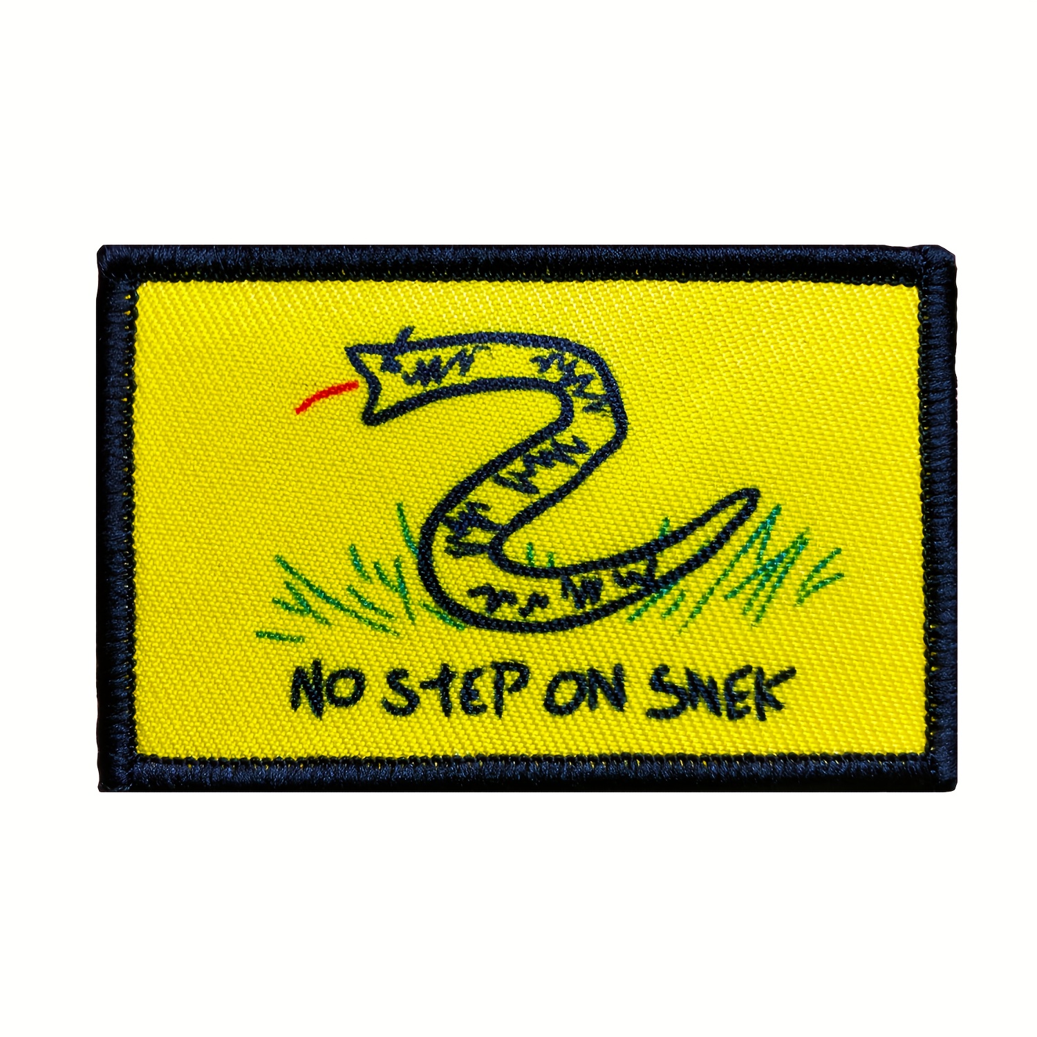  No Step On Snek, Morale Patch Funny Tactical Morale Badge Hook  Loop Tactical Patch (Green-1) : Sports & Outdoors