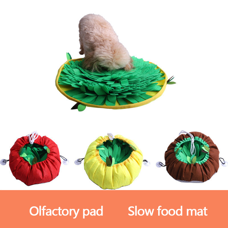 1Pc Pet Sniffing Mat Flower Shaped Slow Food Mat Olfactory