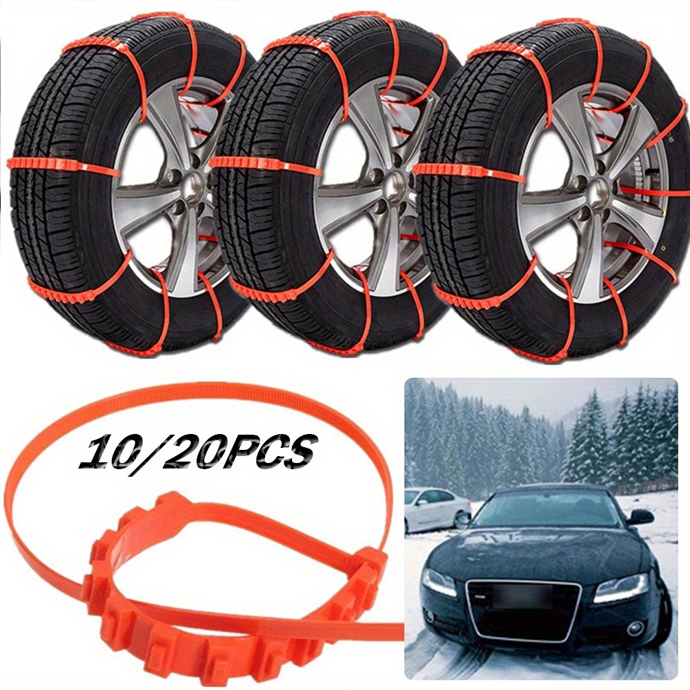 10 cadenas de neumáticos de nieve para automóvil, cadenas ajustables para  cable de nieve, ajuste universal para la mayoría de automóviles