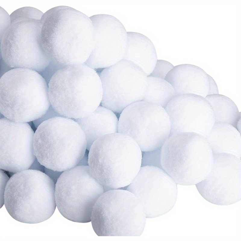 40 Pack Indoor Snowballs for Kids Snow Fight,Fake Snowballs Xmas  Decoration,Realistic White Plush SnowBalls for Kids Adults Game