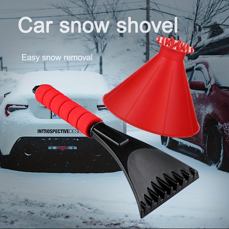 Conical Funnel Snow Shovel Car Round Plastic Snow Shovel Car Snow Scraper  Shovel Ice Scraper Multifunctional Car Snow Remover - AliExpress