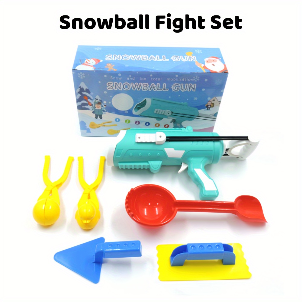 5pcs Maker Winter Outdoor Play Christmas Snow Toys With Handle For Kids  Snow Clip Playset Fight