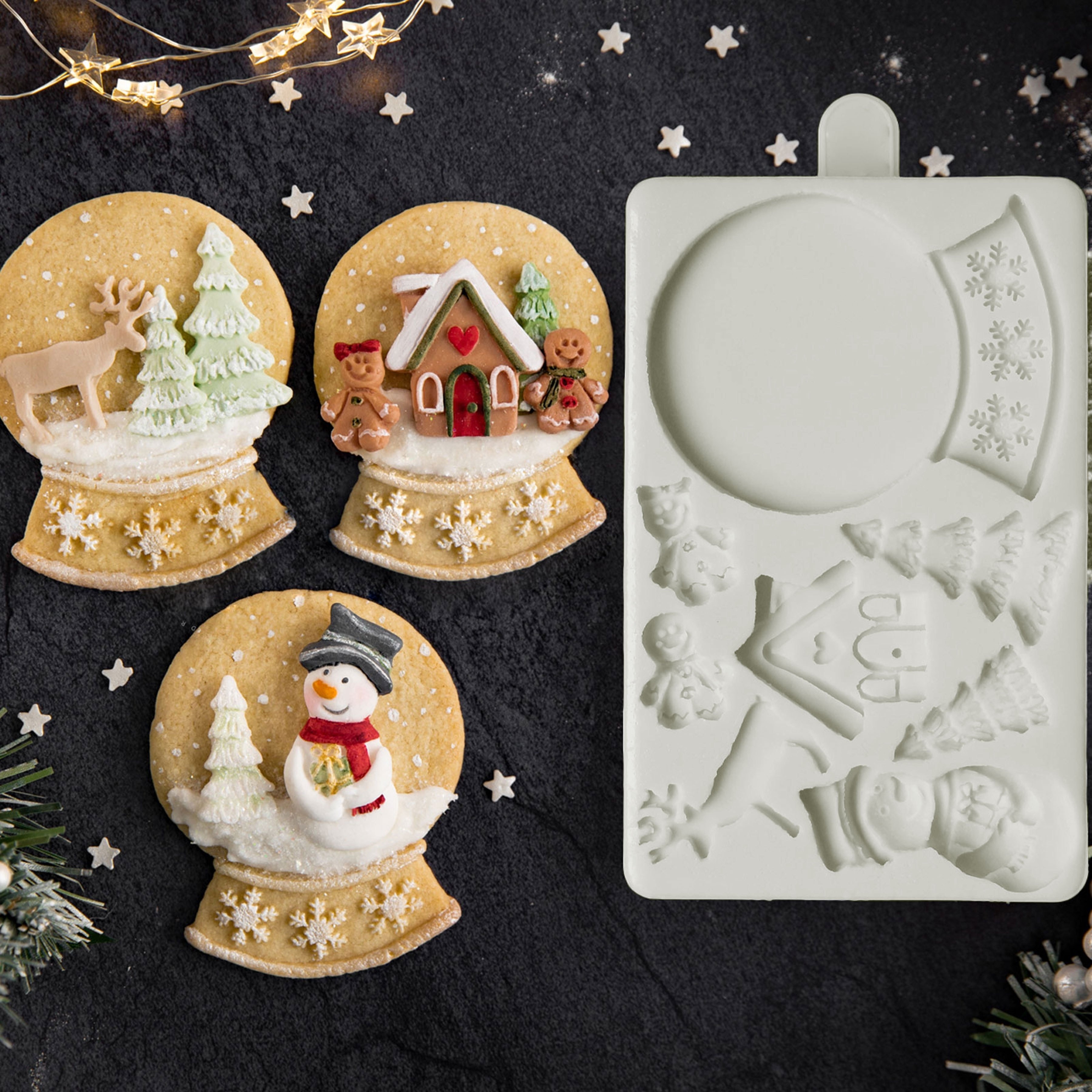 Christmas Baking Molds Snowman Biscuit Mold 4Pcs/set Plastic Santa Claus  Cookie Moulds Snowflake Christmas Tree Shaped Mold - AliExpress