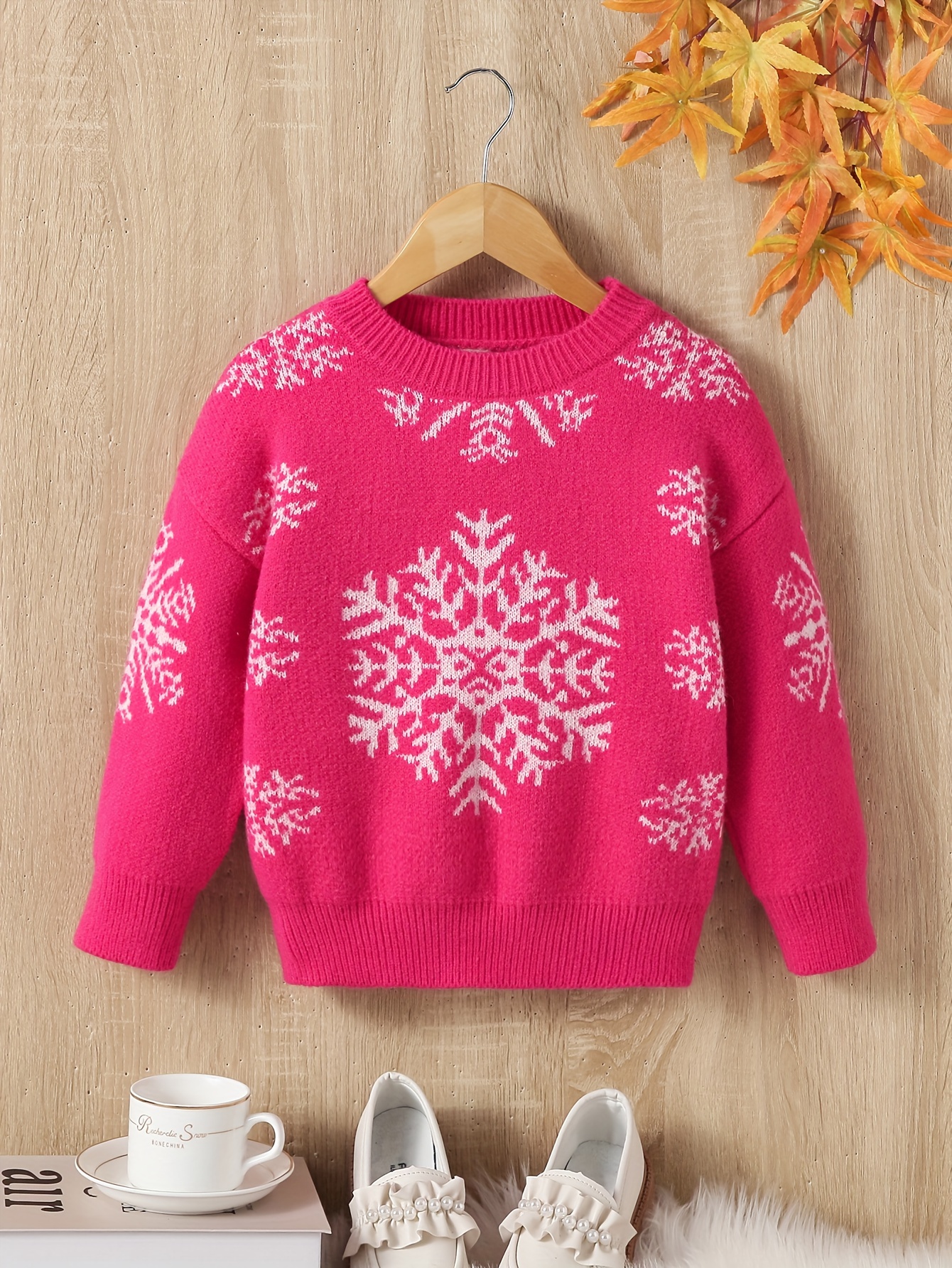 Pink deals snowflake sweater