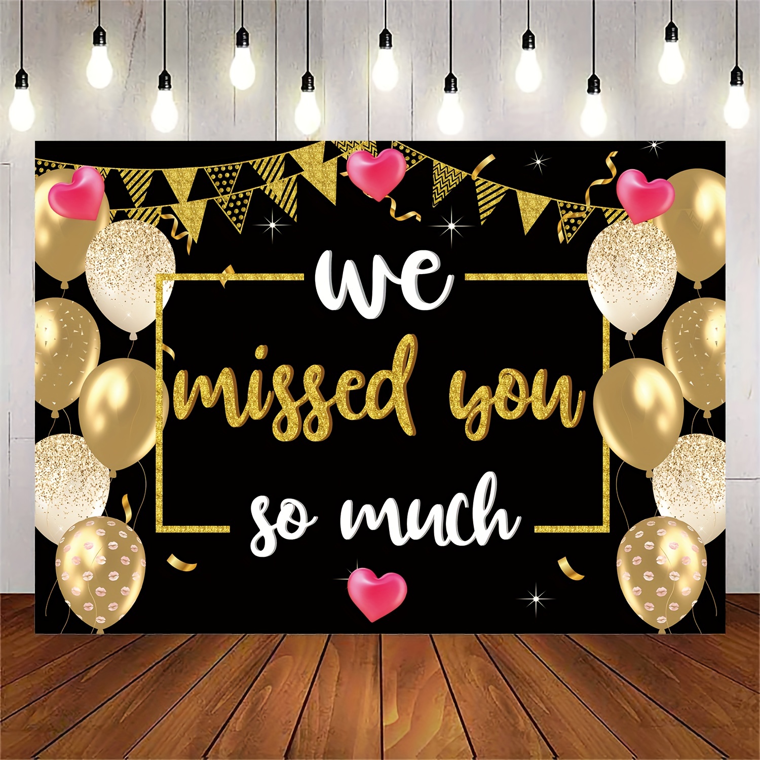 Blue Welcome Home Backdrop Decorations Welcome Home We Missed You So Much  Background Decor for Family Reunion Homecoming Party