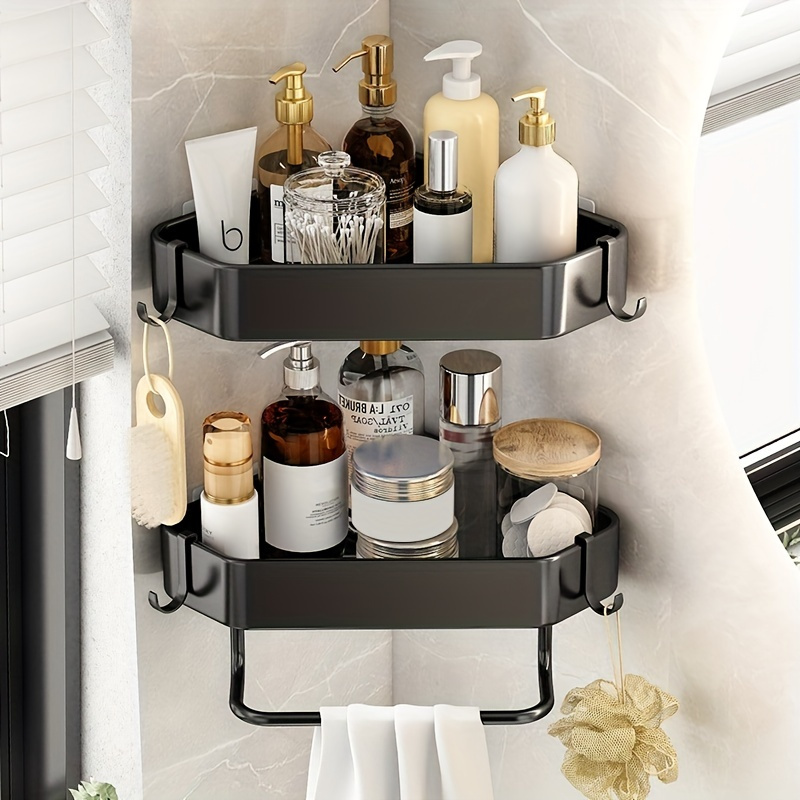Shower Storage Holder Bathroom Shelf Pole Shelves Shampoo Tray Stand No  Drilling Lifting Rod Shower Head Holder Rack Organizer - AliExpress