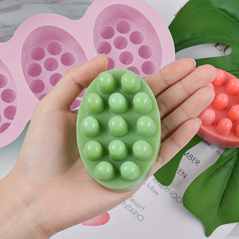 1pc Massage Bar Soap Molds,Silicone Molds For Soaps Making,Handmade  Nonstick Lotion Bar Mold For DIY Soap Making, Chocolate Making, Candle  Making, Pol