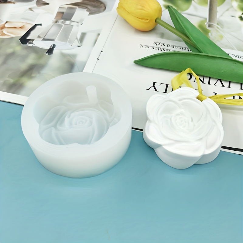 Round Flower Soap Molds for Soap Making, Rose Resin Candle Mold