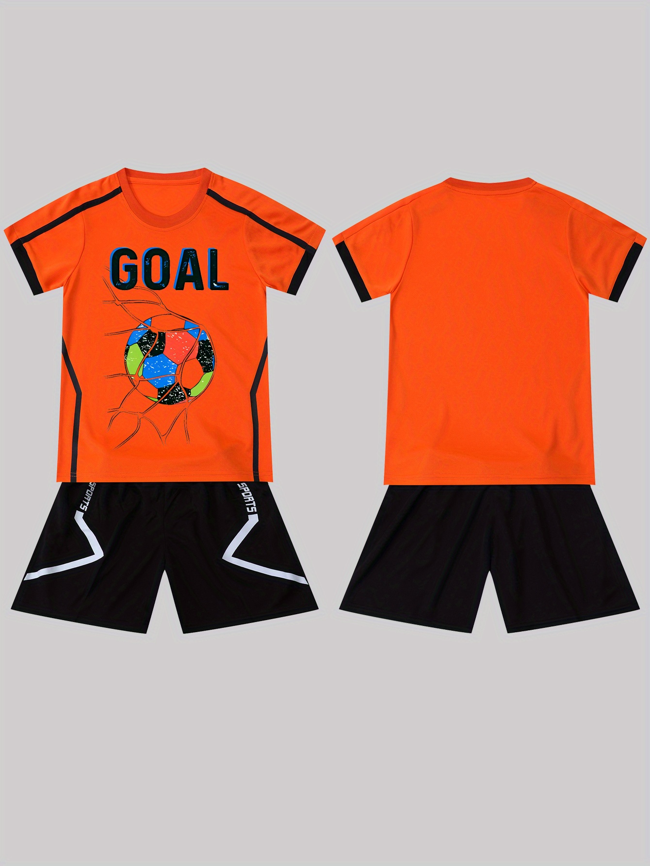 Traje Fútbol Niños Camiseta Fútbol Bloques Color # 7 Niños - Temu