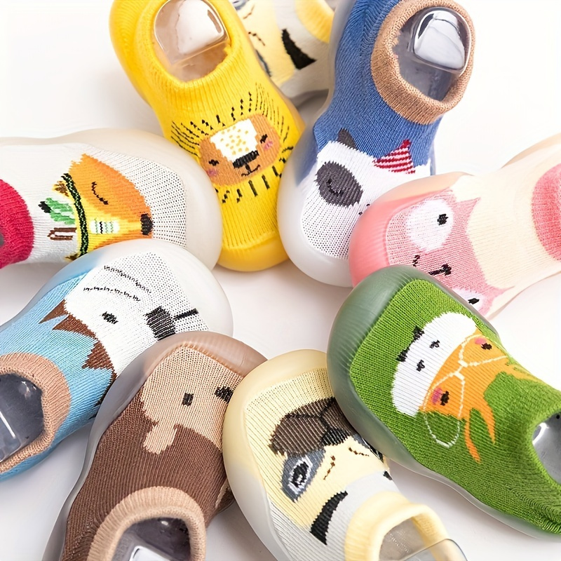 Baby Girls Cotton Blend Strap Glue Non slip Floor Socks - Temu