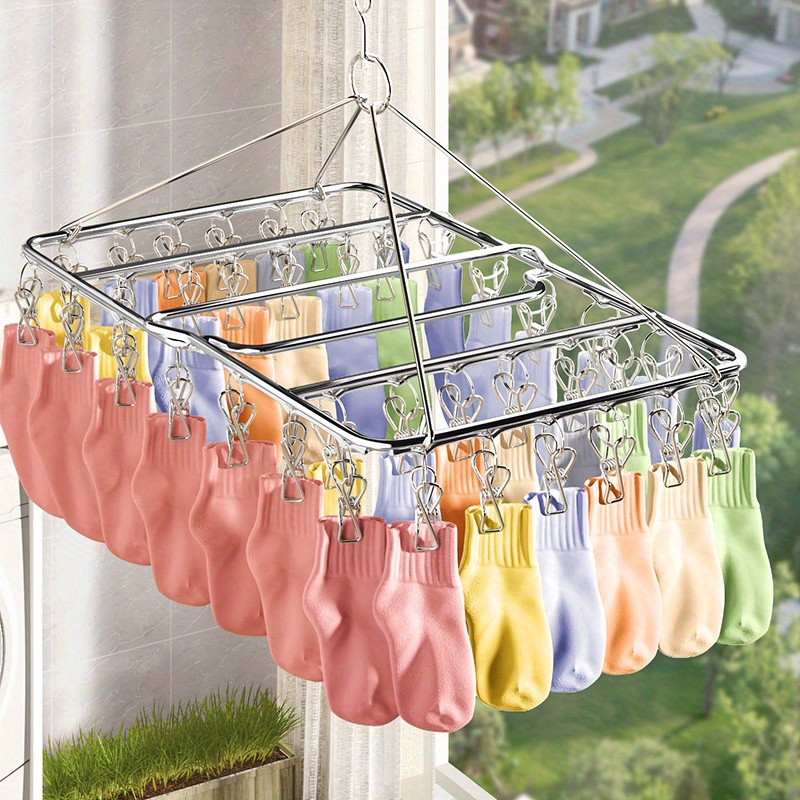 Non slip Drying Clothesline Sock Organizer Hanging Sock - Temu