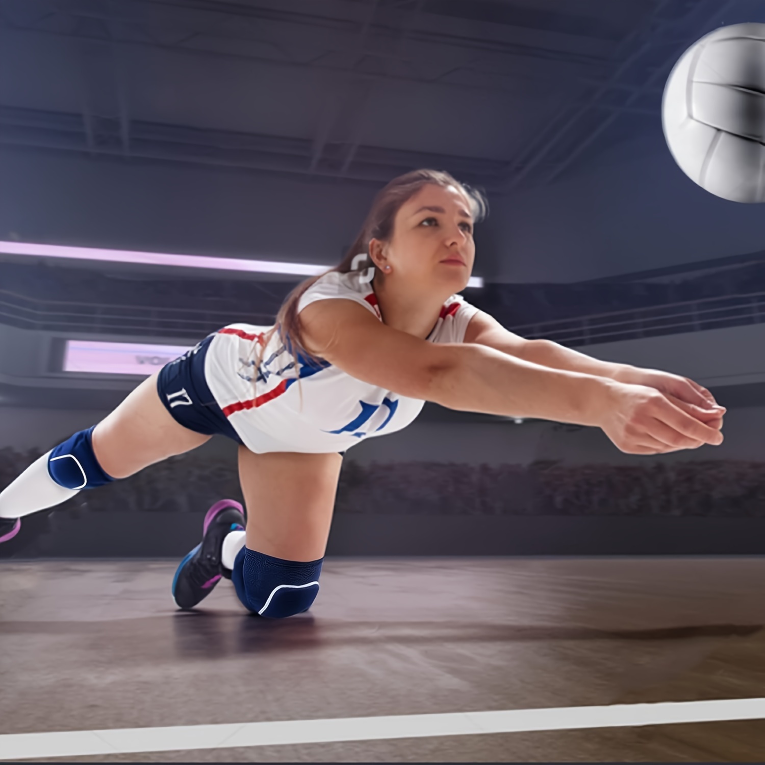 Rodillera de voleibol para mujeres y hombres, antideslizante y gruesa,  protección deportiva, anticolisión, rodillera elástica y transpirable,  ideal