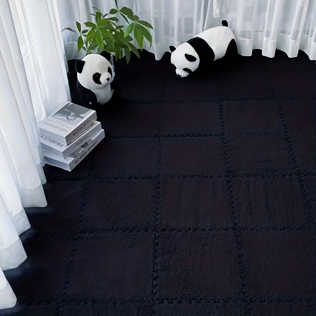 16 Pcs Foam Floor Mat Square Interlocking Carpet Tiles Play Mat Soft Climbing Area Rugs, 12 x 12 x 0.4 inch Green